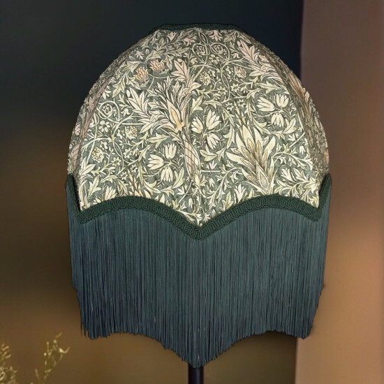 William Morris Snakeshead Forest Green Parachute Dome Lampshade