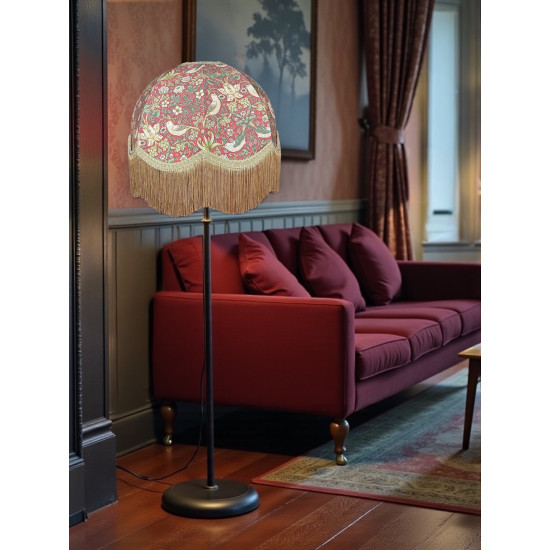William Morris Strawberry Thief Crimson Dome Lampshade