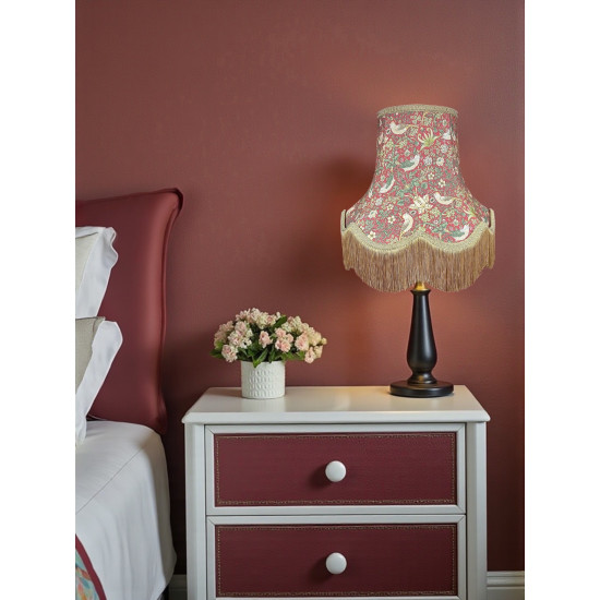 William Morris Strawberry Thief Crimson Lampshade
