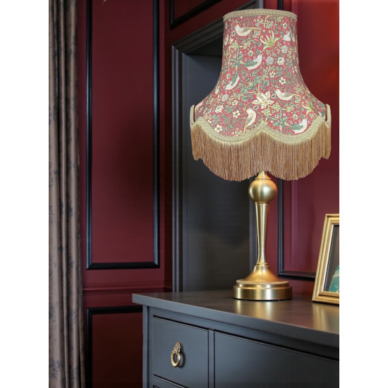 William Morris Strawberry Thief Crimson Lampshade
