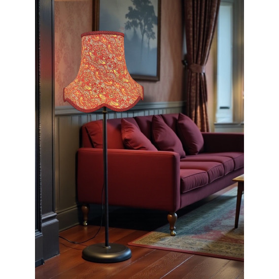 William Morris Strawberry Thief Crimson Burgundy Modern Lampshade