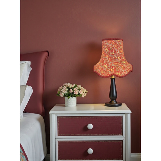 William Morris Strawberry Thief Crimson Burgundy Modern Lampshade