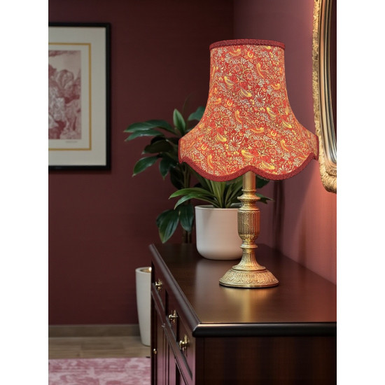 William Morris Strawberry Thief Crimson Burgundy Modern Lampshade
