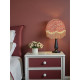 William Morris Strawberry Thief Crimson Gold Dome Lampshade