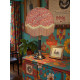 William Morris Strawberry Thief Crimson Gold Dome Lampshade