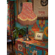 William Morris Strawberry Thief Crimson Gold Lampshade