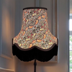 William Morris Strawberry Thief Ebony Black Lampshade