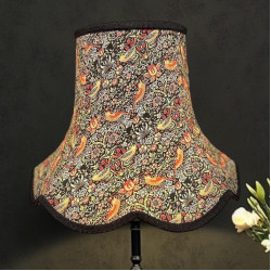 William Morris Strawberry Thief Ebony Black Modern Lampshade