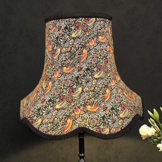 William Morris Strawberry Thief Ebony Black Modern Lampshade