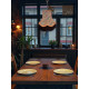 William Morris Strawberry Thief Ebony Orange Lampshade
