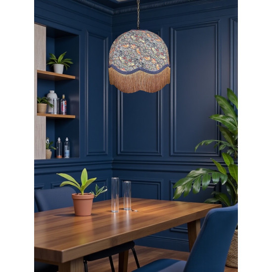 William Morris Strawberry Thief Navy Dome Lampshade
