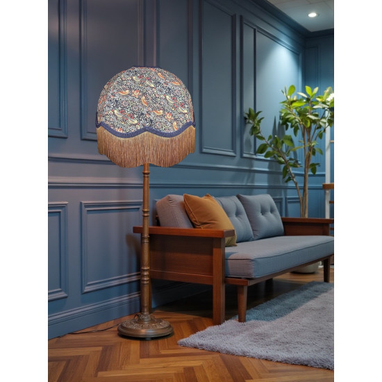 William Morris Strawberry Thief Navy Dome Lampshade
