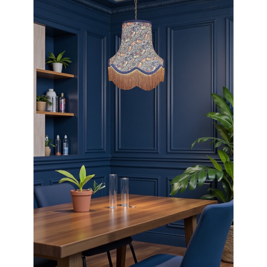 William Morris Strawberry Thief Navy Lampshade