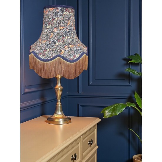 William Morris Strawberry Thief Navy Lampshade