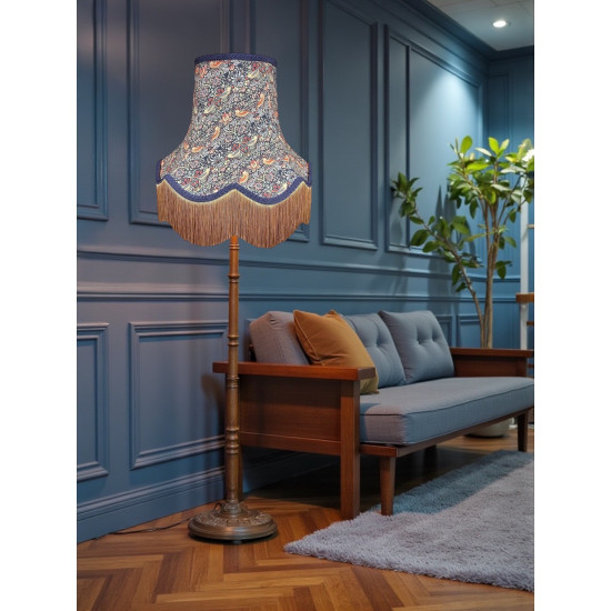 William Morris Strawberry Thief Navy Lampshade