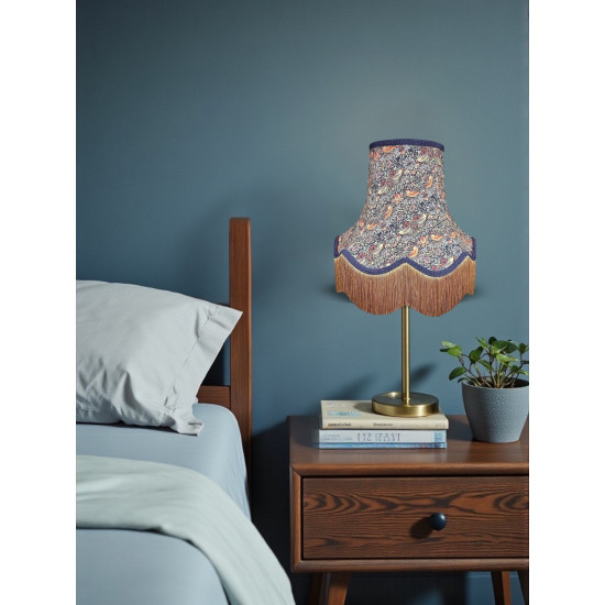 William Morris Strawberry Thief Navy Lampshade