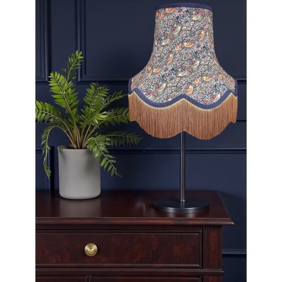 William Morris Strawberry Thief Navy Lampshade