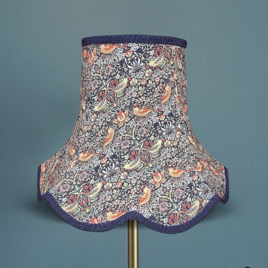 William Morris Strawberry Thief Navy Modern Lampshade
