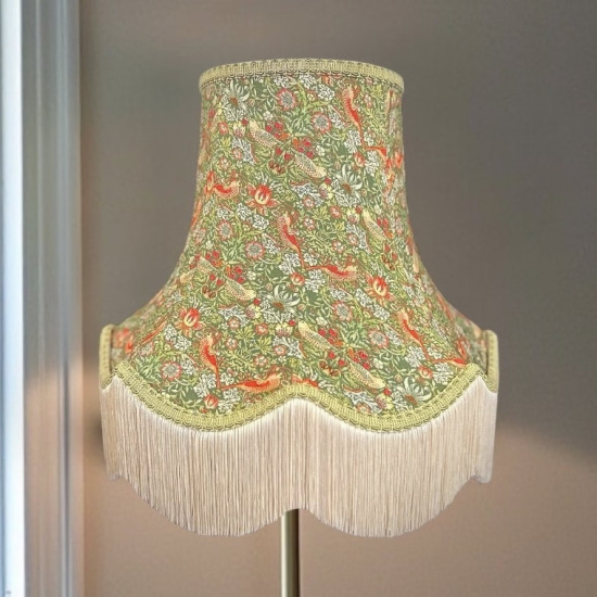 William Morris Strawberry Thief Sage Green Lampshade