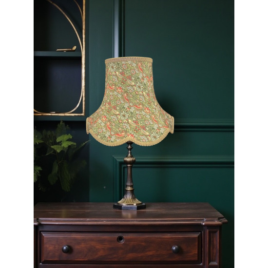 William Morris Strawberry Thief Sage Gold Modern Lampshade
