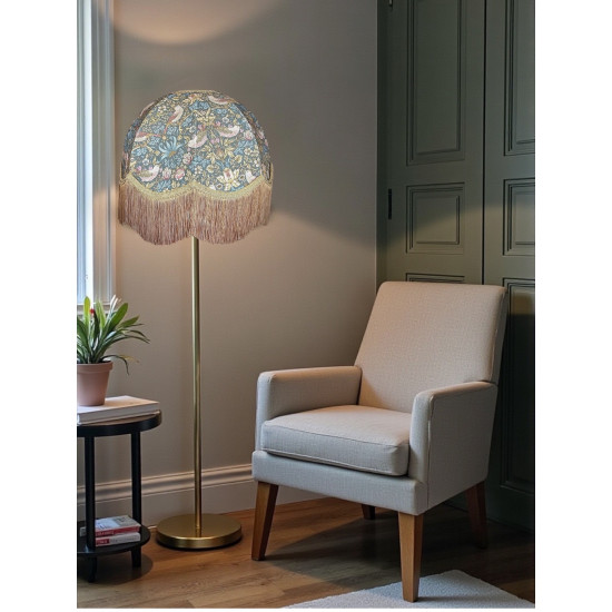 William Morris Strawberry Thief Teal Dome Lampshade