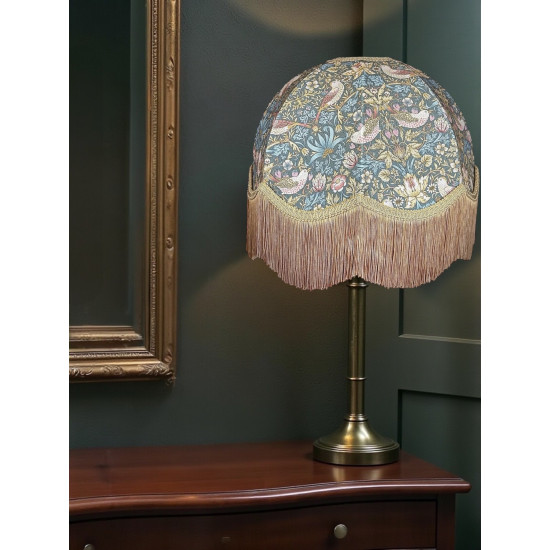 William Morris Strawberry Thief Teal Dome Lampshade