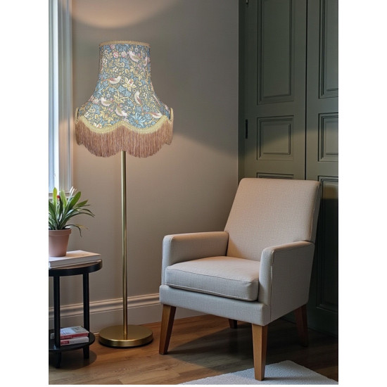 William Morris Strawberry Thief Teal Lampshade