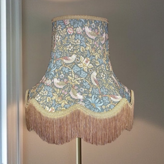 William Morris Strawberry Thief Teal Lampshade