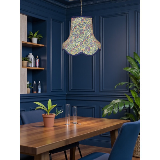 William Morris Violet and Columbine Navy Modern Lampshade