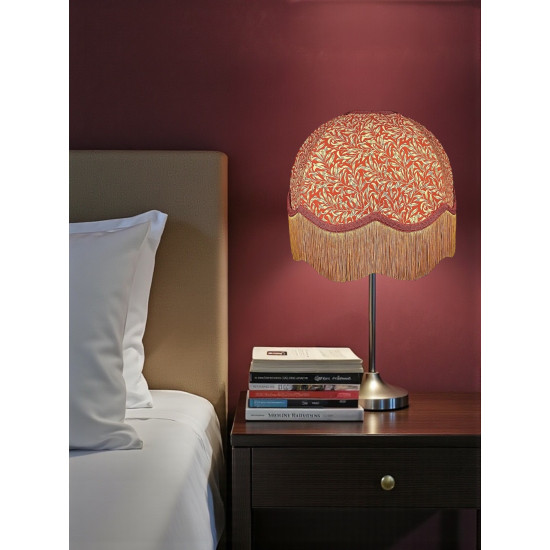 William Morris Willow Bough Crimson Dome Lampshade