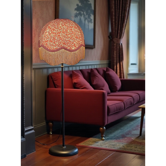 William Morris Willow Bough Crimson Dome Lampshade