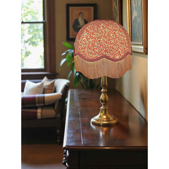 William Morris Willow Bough Crimson Dome Lampshade