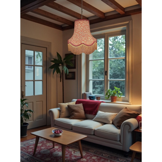 William Morris Willow Bough Crimson Lampshade