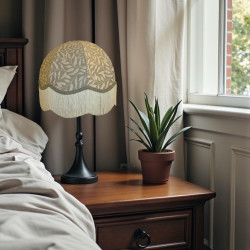 William Morris Willow Bough Light Grey Dome Lampshade