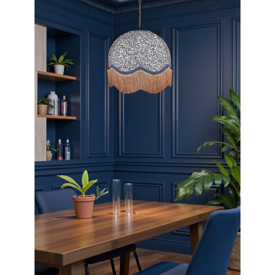 William Morris Willow Bough Navy Dome Lampshade